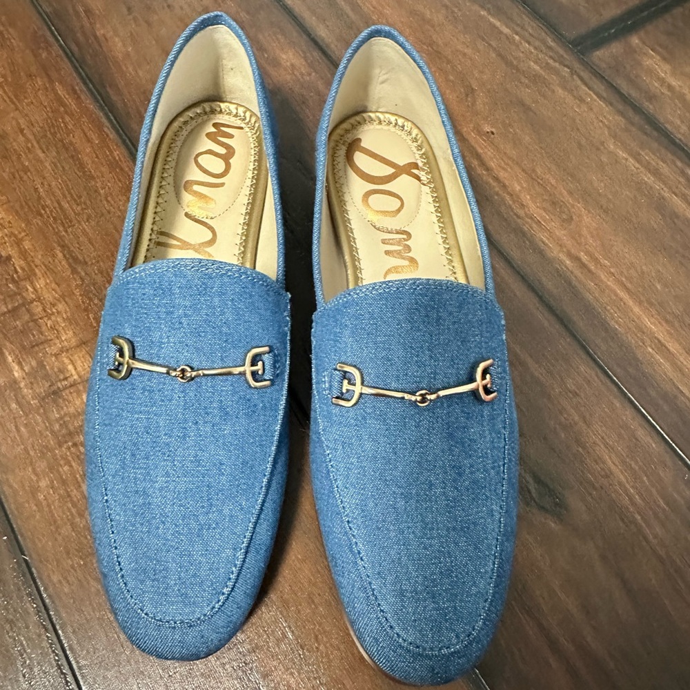 Same Edelman Lorraine loafer in denim size 6.5 like new with box worn once